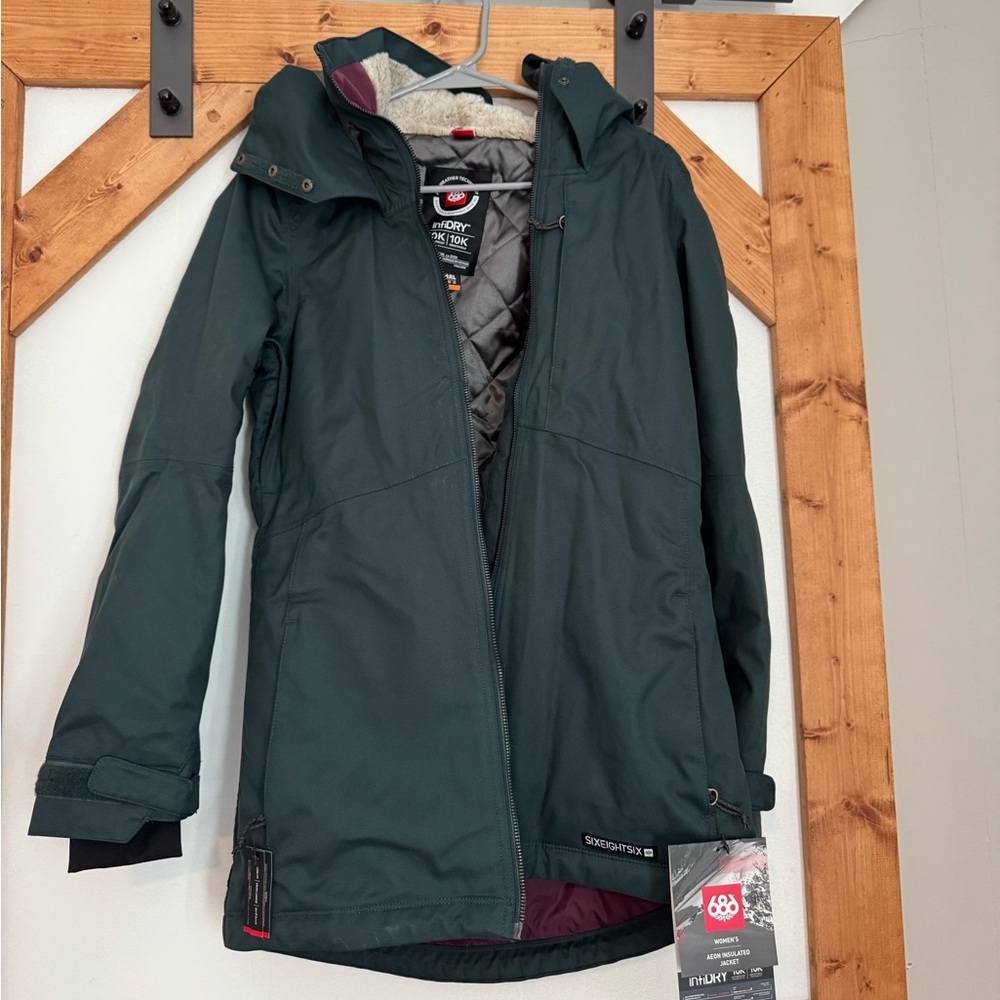 686 Forest Green Hooded Jacket